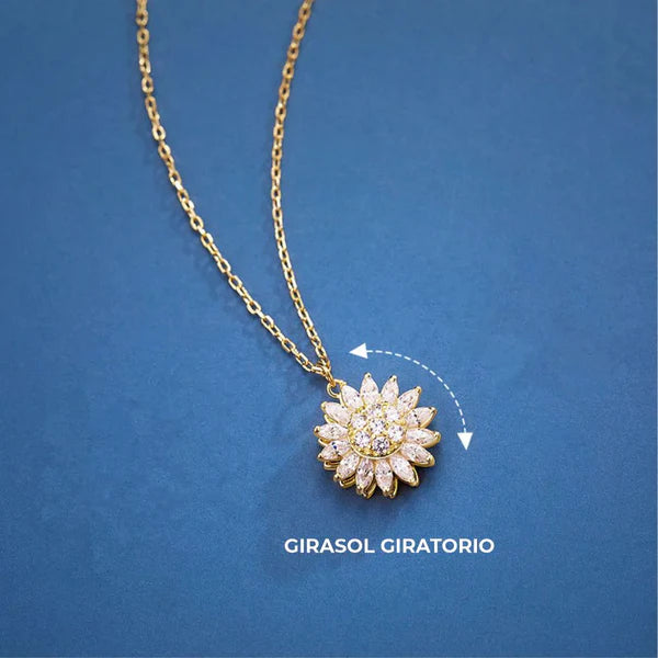 Collar de Lujo Girasol Giratorio - Incluye Caja de Regalo