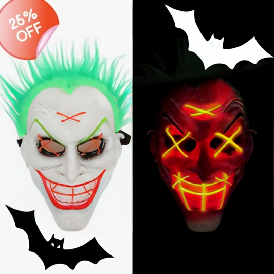 Mascara Guason Con Luz Led Halloween